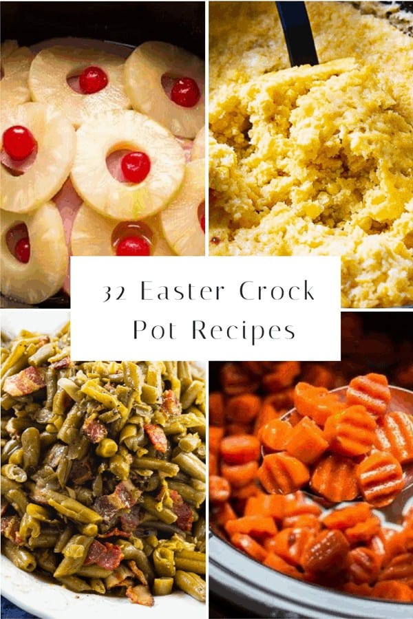 32 Easter Crock-Pot Recipes This Easter, give your oven a break and pick a main dish, side dish, or dessert to make in your handy Crock-Pot or slow cooker. You will find lots of winning Crock-Pot Easter Recipes here, from appetizers and desserts to classic ham, beef and lamb entrees. This could be the easiest, stress-free Easter supper ever. #crockpot #slowcooker #Easter via @Mooreorlesscook