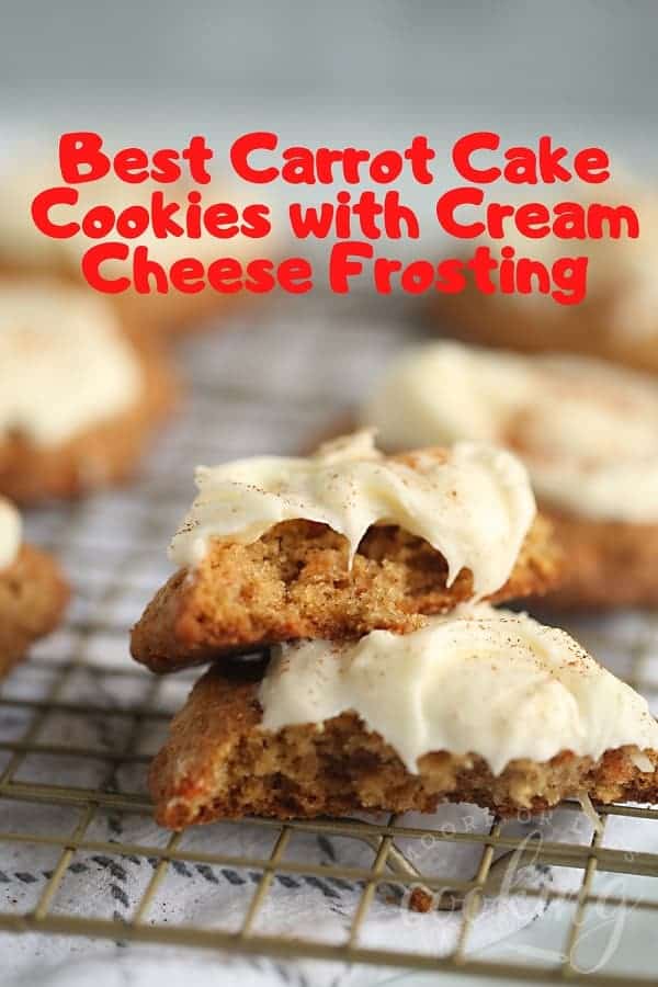 Best Carrot Cake Cookies with Cream Cheese Frosting