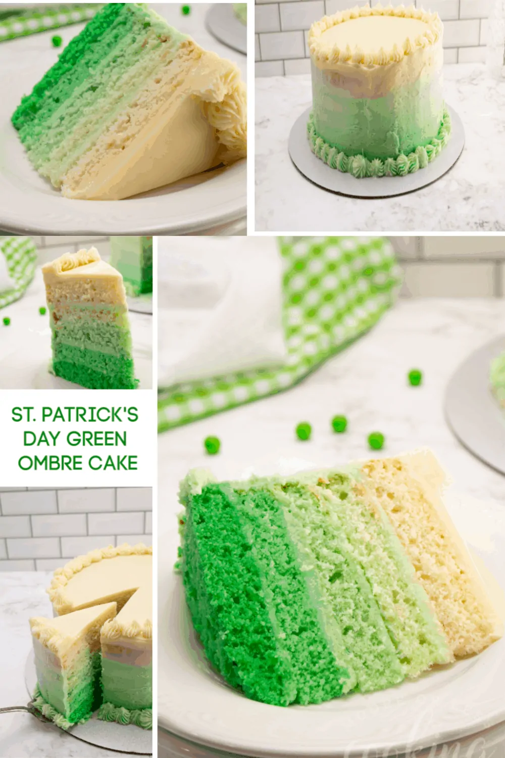 Are you looking to make something special for St. Patricks Day? Try making this beautiful St. Patrick’s Day Green Ombre Cake and show off your baking skills! #Stpatricksdaycake #mooreorlesscooking via @Mooreorlesscook