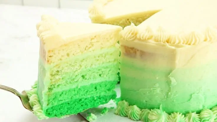St. Patrick’s Day Ombre Cake 