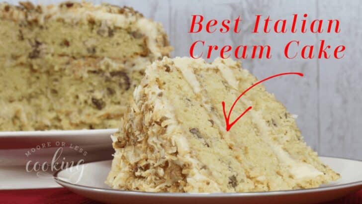 Best Italian Cream Cake - Moore or Less Cooking