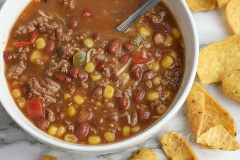Easy Taco Soup - Moore or Less Cooking
