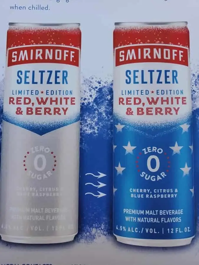 Delicious summer cocktail for the warm summer days made with Smirnoff Seltzer Red, White, and Blue Zero Sugar. #GiftedBySmirnoffSeltzer #mooreorlesscooking #ad #21+ via @Mooreorlesscook