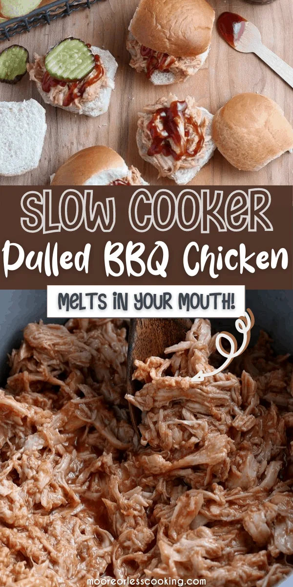 slow cooker pulled BBQ chicken
