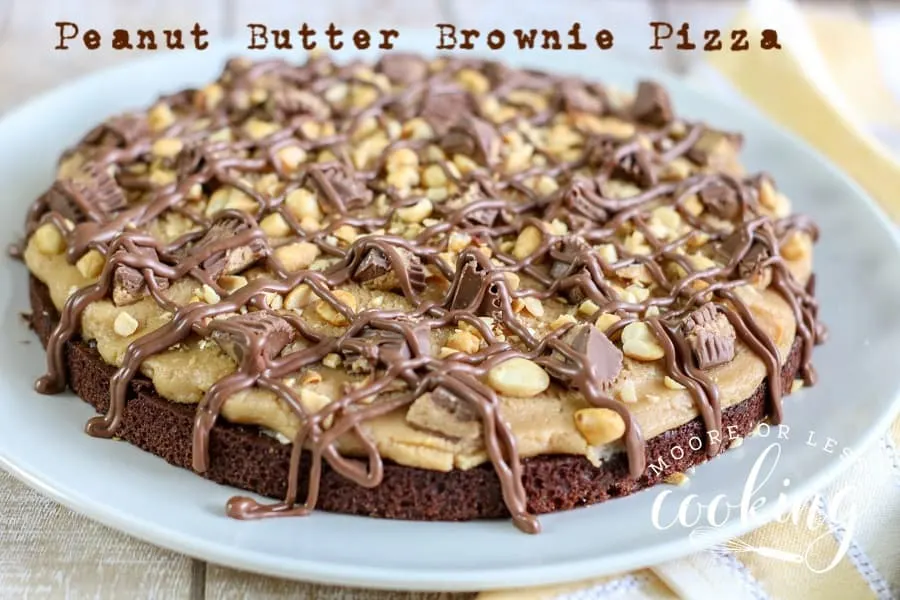Peanut Butter Brownie Pizza 