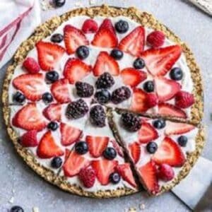 Breakfast Pizza, Red, White and Blue