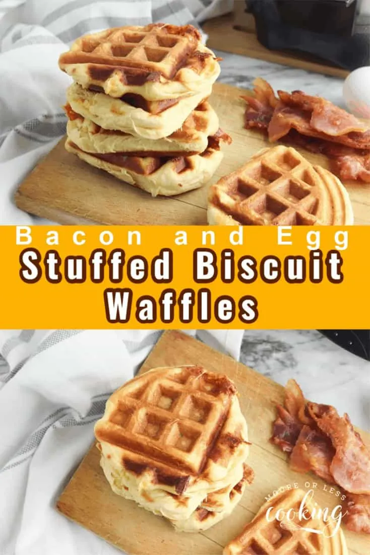 Bacon and Egg Stuffed Biscuit Waffles