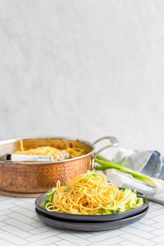 Copycat P.F. Chang's Garlic Noodles & Video Moore or Less Cooking