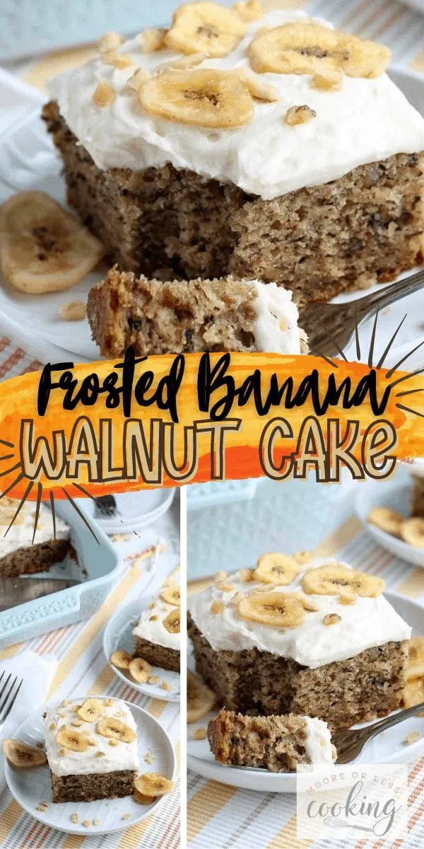 Frosted Banana Walnut Cake