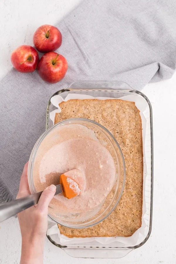 Apple Blondies with CInnamon Sugar Glaze