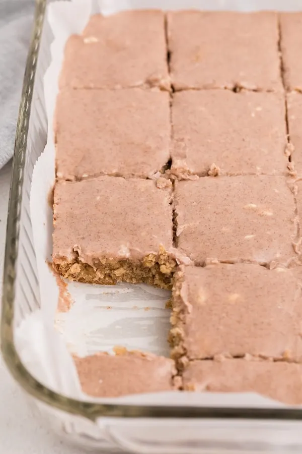 Apple Blondies with CInnamon Sugar Glaze