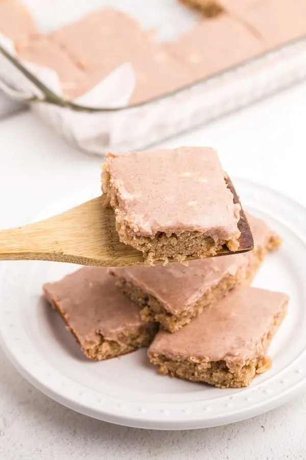 Apple Blondies with CInnamon Sugar Glaze