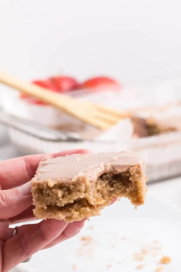 Apple Blondies with Cinnamon Sugar Glaze