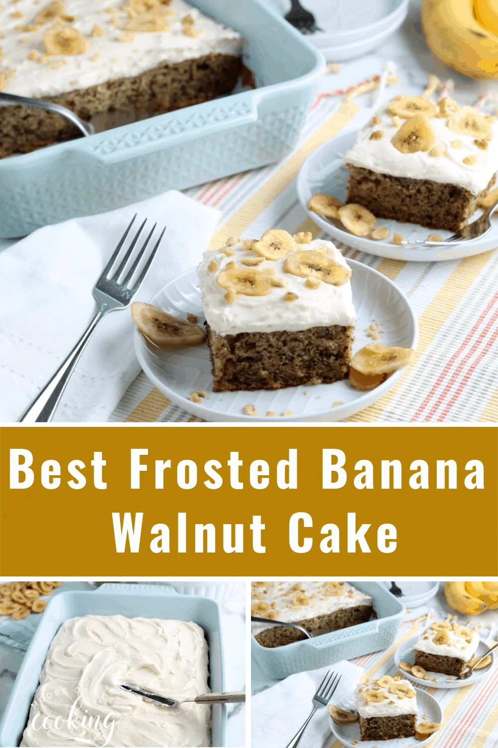 Best Frosted Banana Walnut Cake