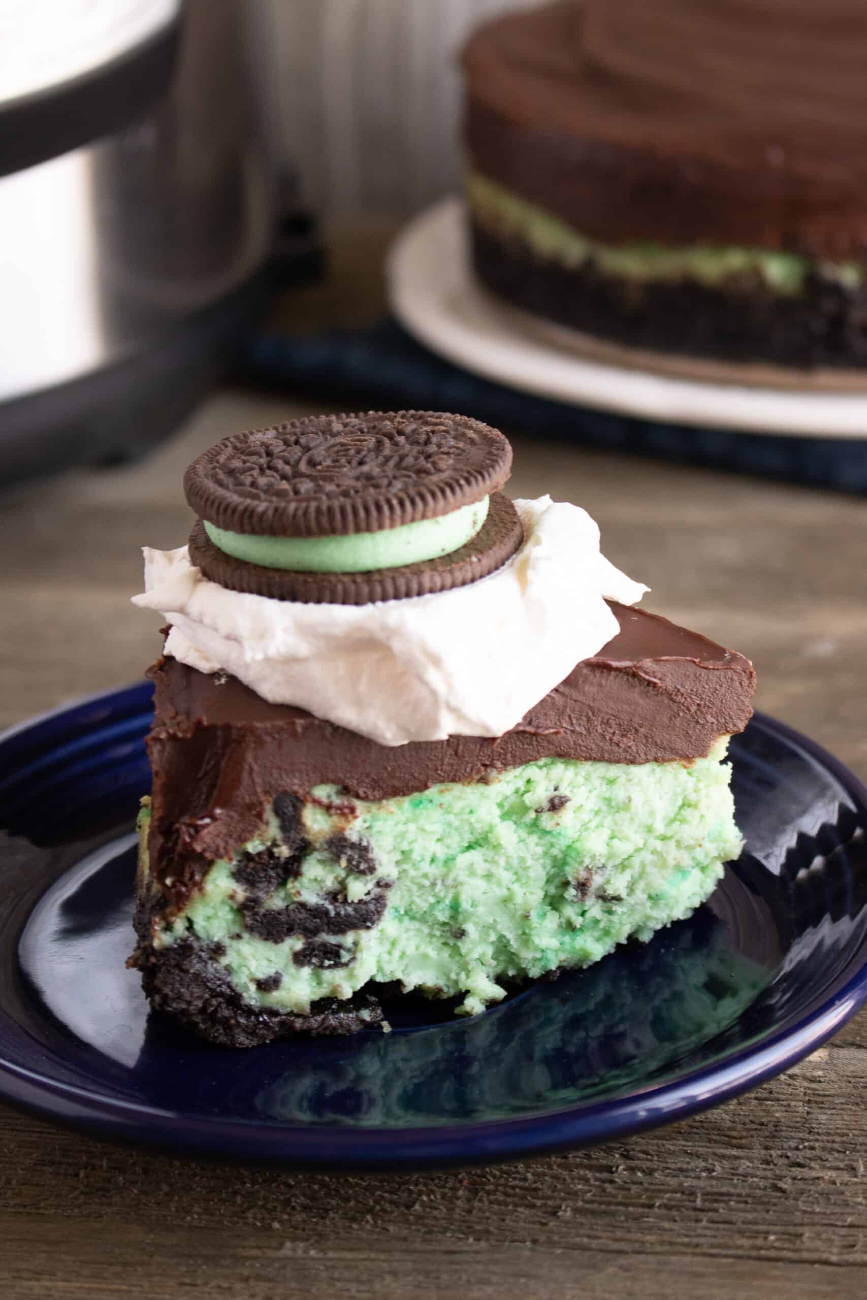 IP Mint Chip Cheesecake with Oreo Crust