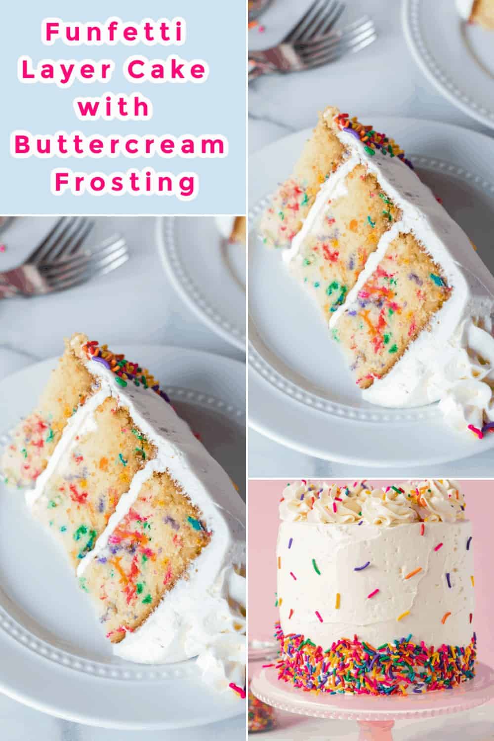Funfetti Layer Cake with Buttercream Frosting