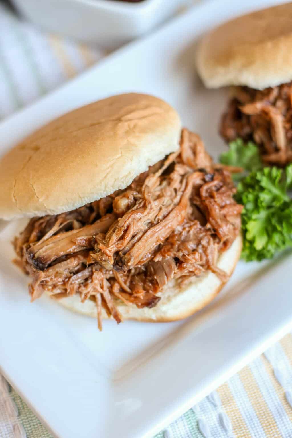 Slow Cooker Barbecue Beef - Moore or Less Cooking