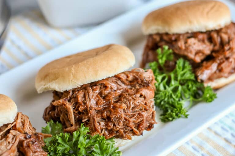 Slow Cooker Barbecue Beef - Moore or Less Cooking