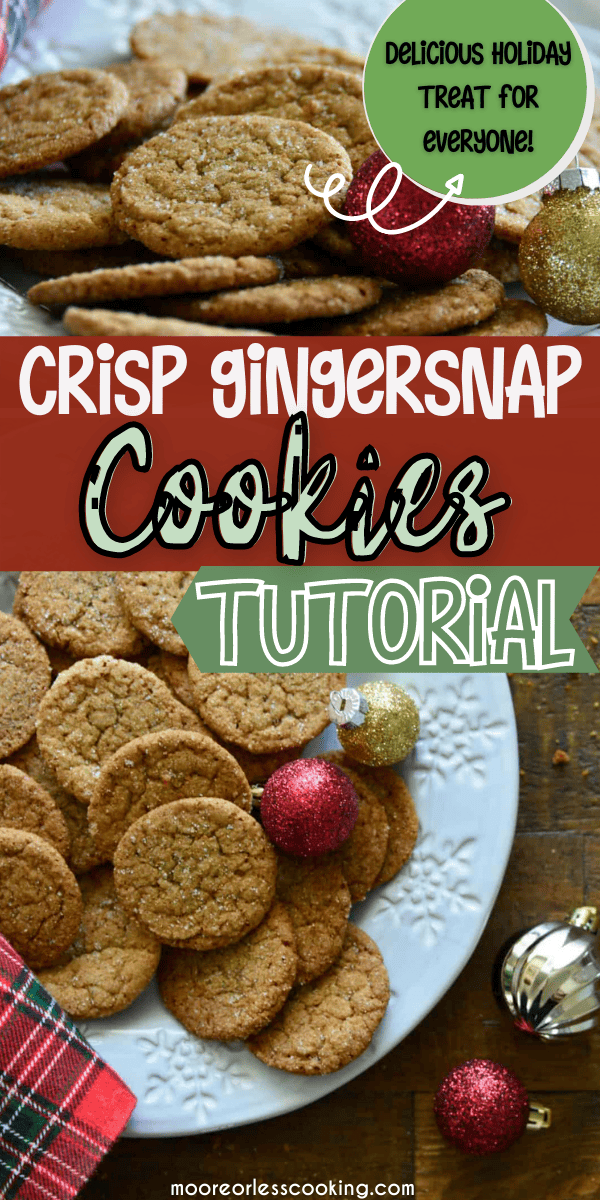 Gingersnap Cookies The rich molasses and bold spices make these easy gingersnap cookies a holiday favorite. The crisp texture and caramelized flavor are a classic that everyone loves! via @Mooreorlesscook