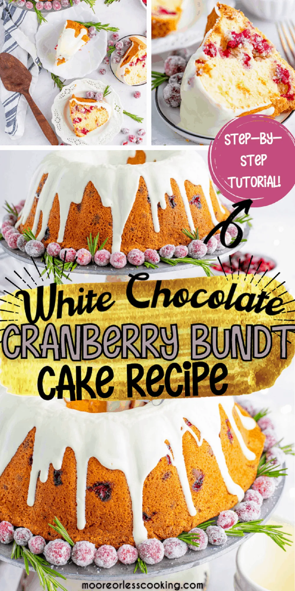 white chocolate cranberry bundt cake
