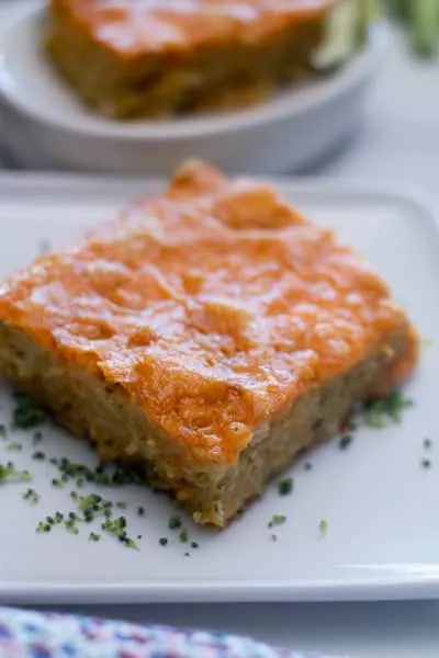 sliced square broccoli cheddar cornbread