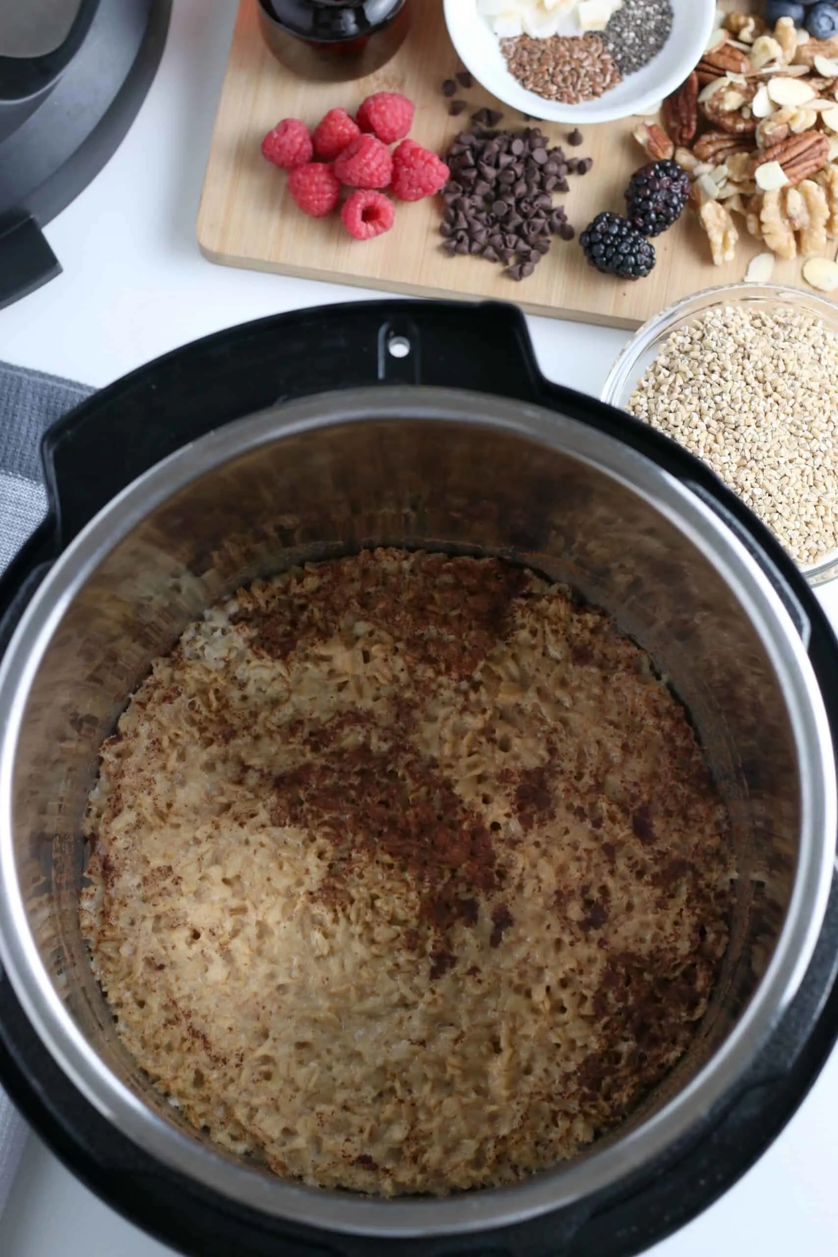 Instant pot cooked oatmeal