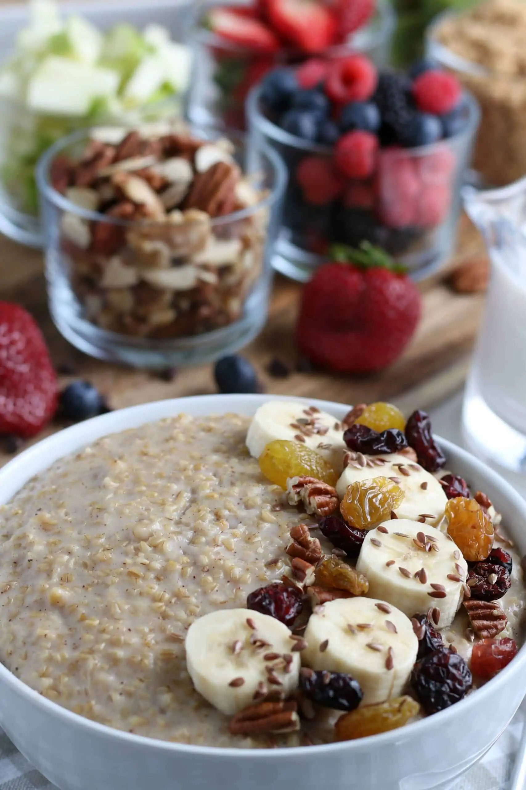 close up bowl of oatmeal