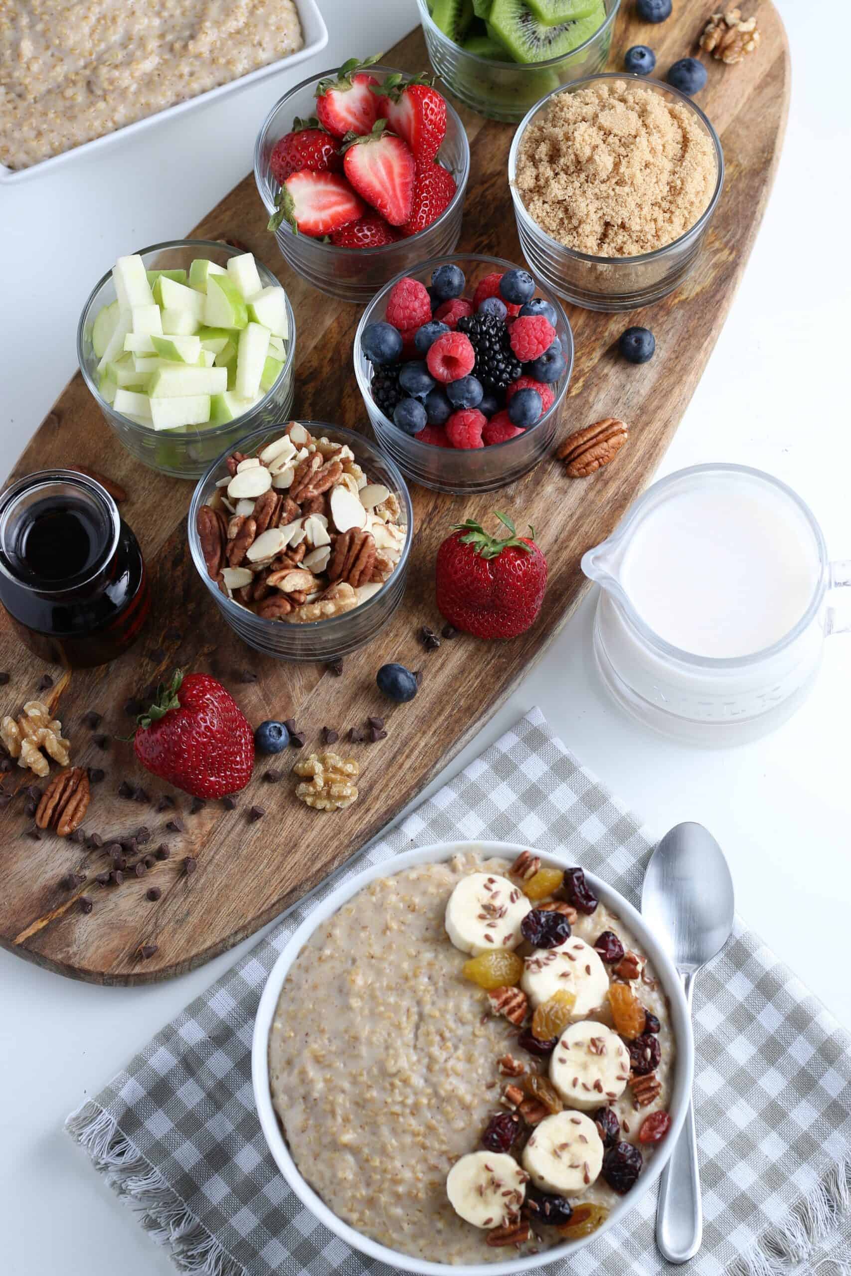 full top shot oatmeal and toppings