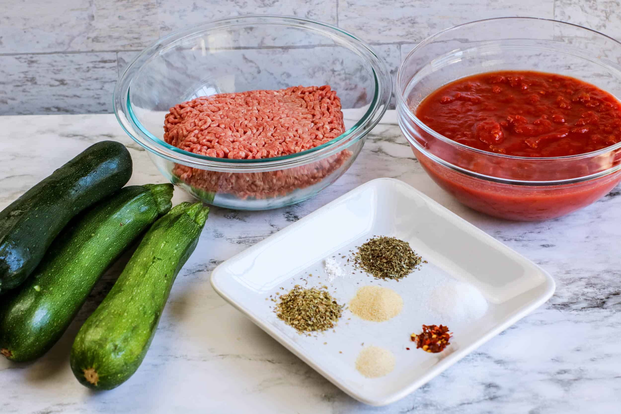 ingredients for slow cooker zoodles