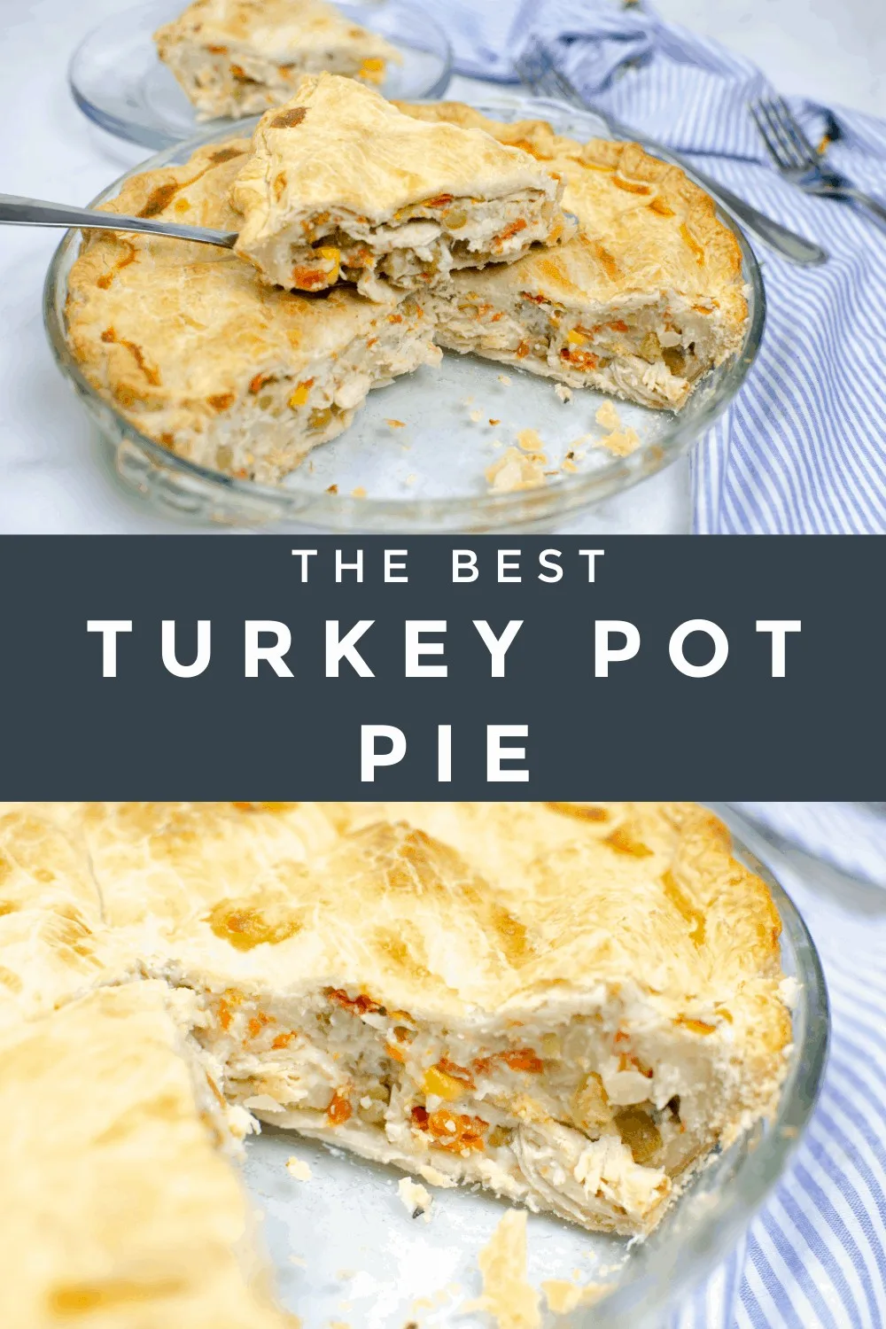 Dinner is quick and easy with this Turkey Pot Pie recipe. It is created with simple ingredients that many of us already have on hand! via @Mooreorlesscook