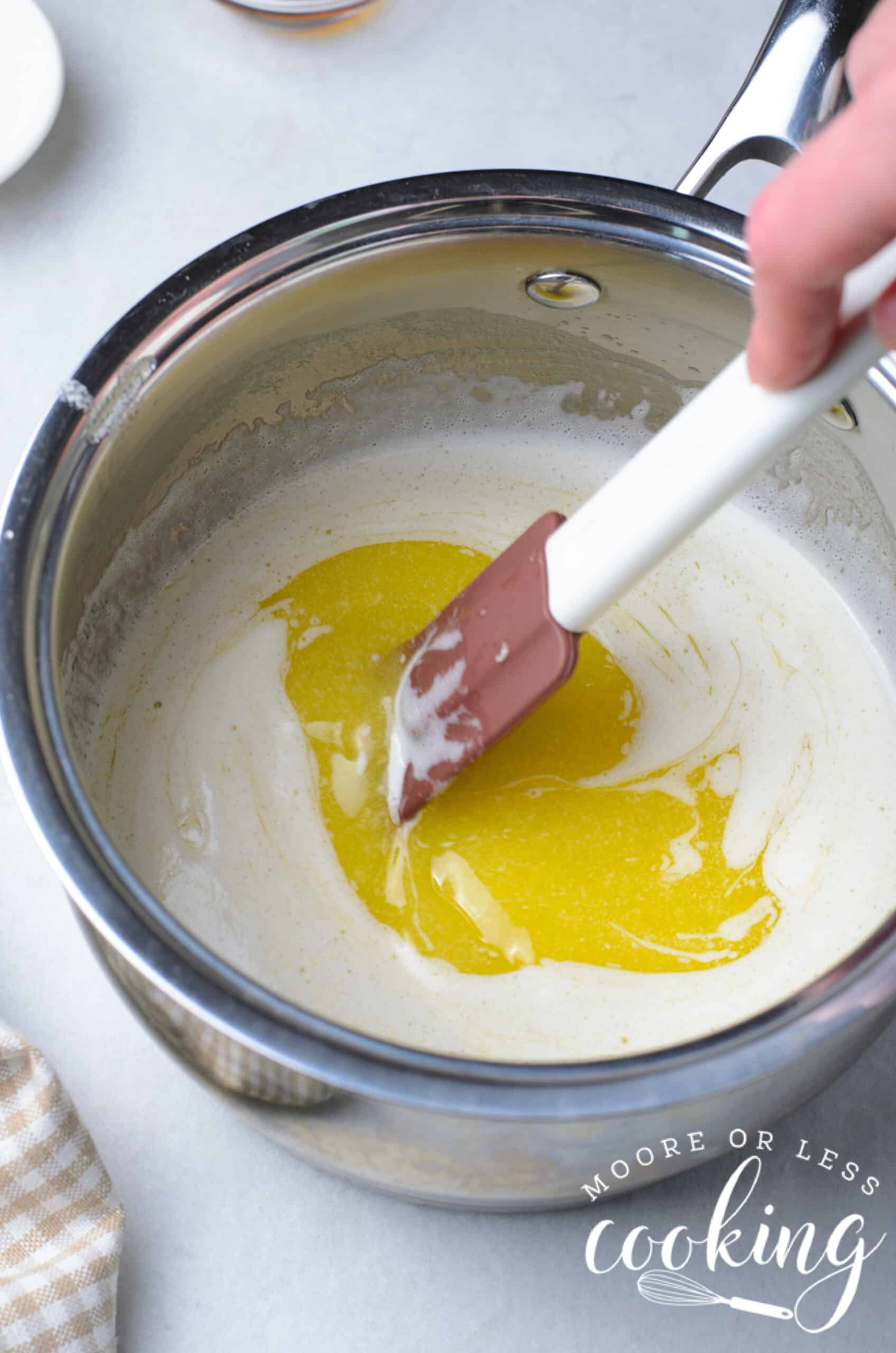 stirring butter
