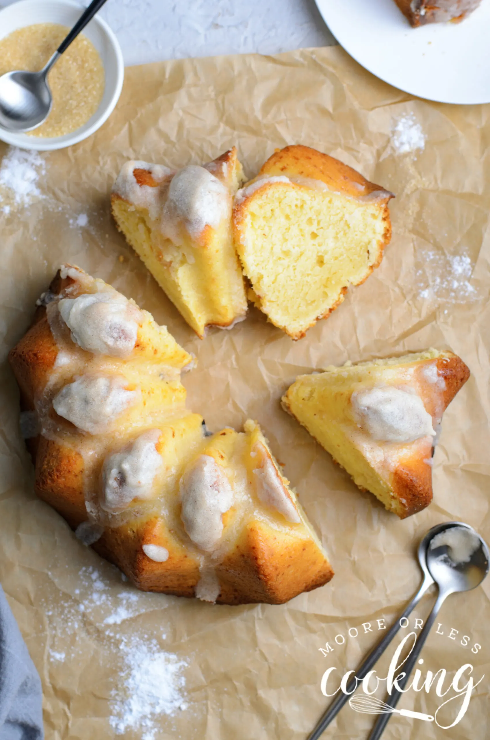 upward view of cake