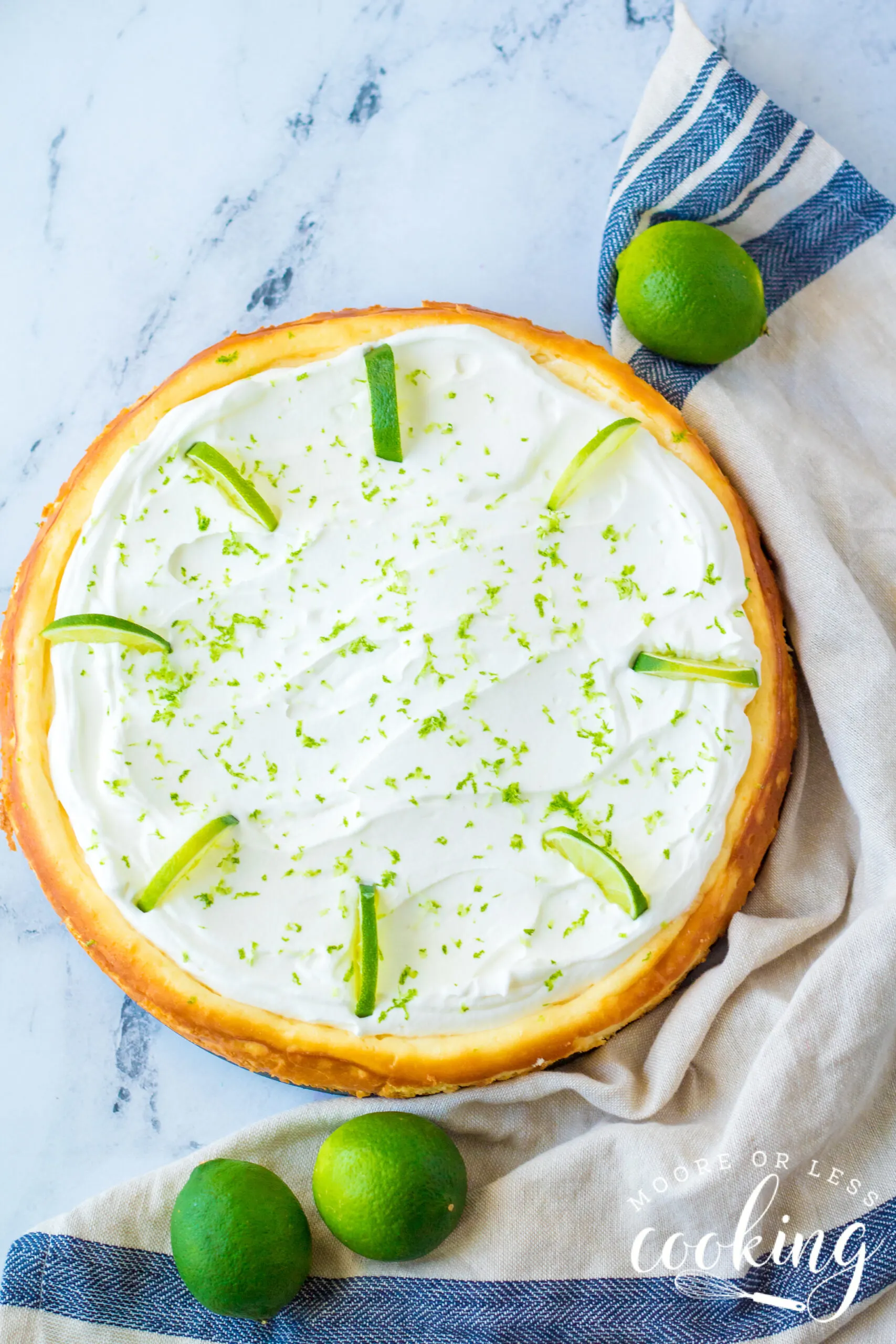 above view of Key Lime Cheesecake