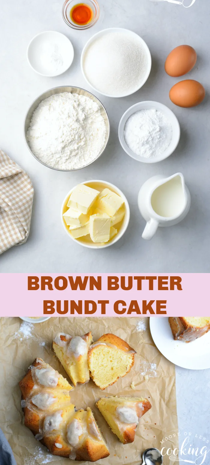 pin of brown butter bundt cake
