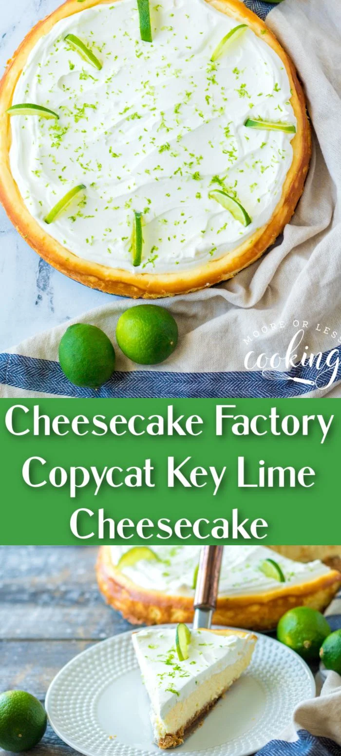 Rich and creamy with just the right amount of tanginess, this Key Lime Cheesecake is an easy homemade delight. It's a bright and refreshing sweet treat that's perfect for spring and summer. via @Mooreorlesscook