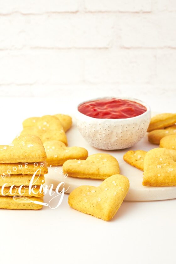 Golden Crispy Olive Oil & Sea Salt Crackers Moore or Less Cooking