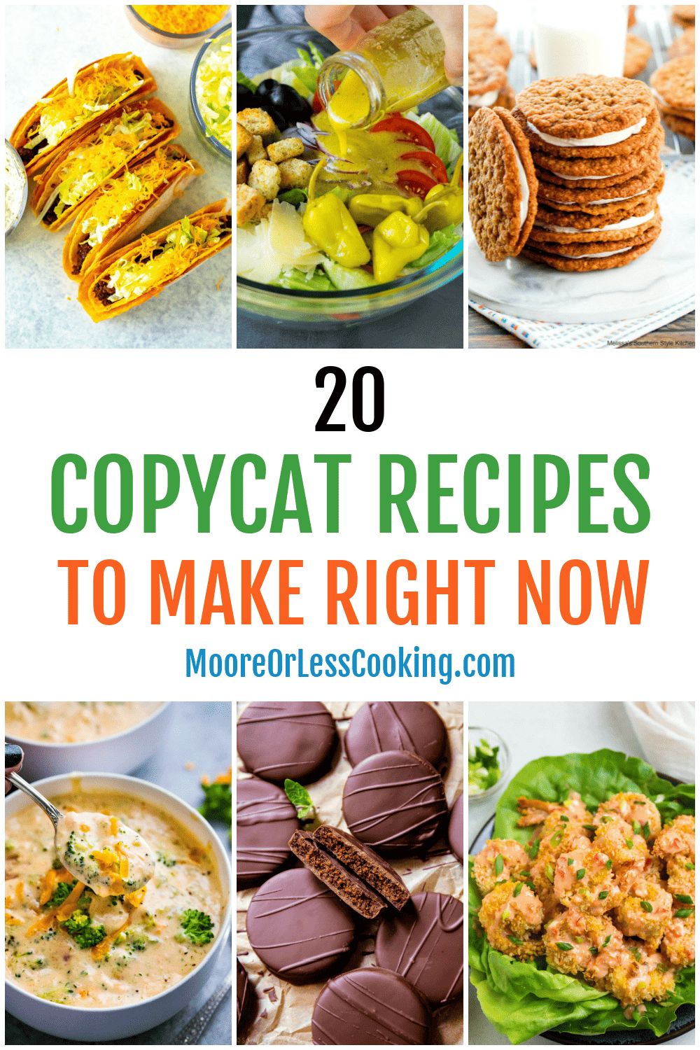 pin 20 copycat recipes to make right now mooreorlesscooking.com