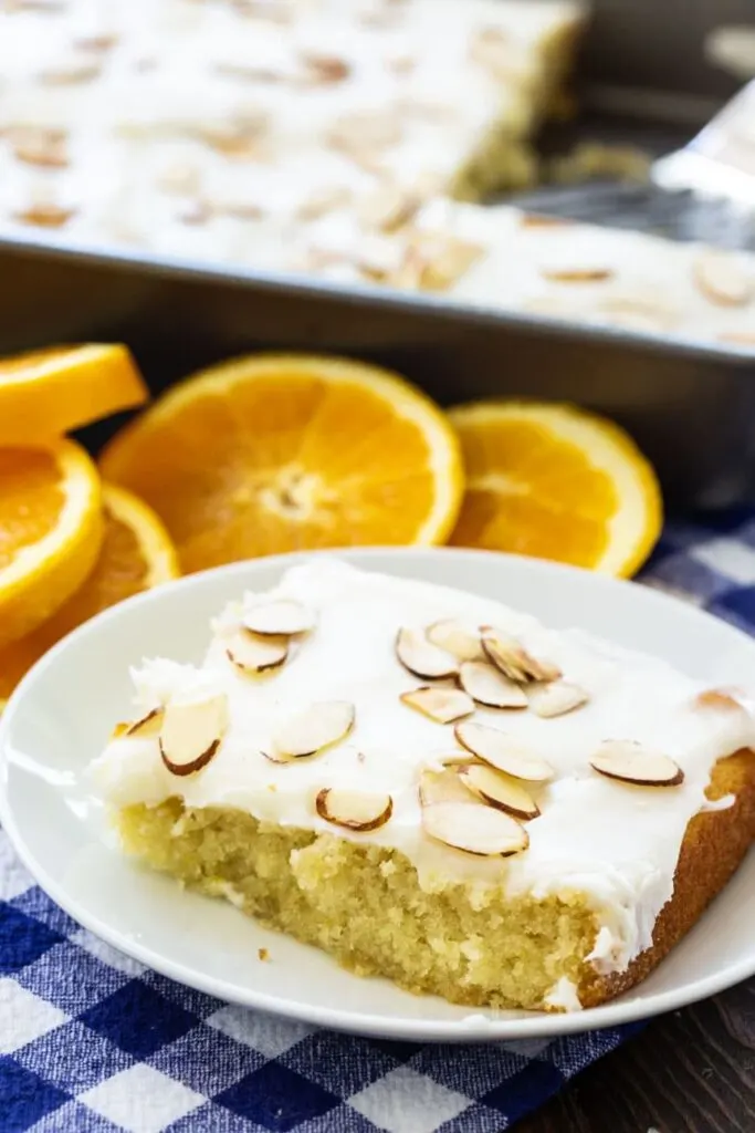 almond sheet cake