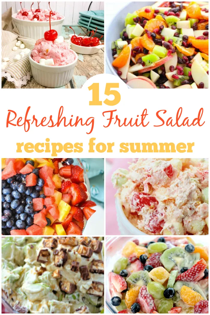 This list of 15 refreshing fruit salad recipes for summer is all you'll need to create that delightful fruit combination for guests during your summer events. Whether you're invited to a family gathering, a local barbecue, or hosting your own backyard event this summer, having a fruit salad on hand for guests to nibble on is the perfect sweet treat to have on hand. via @Mooreorlesscook