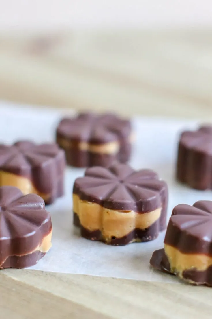 Keto Peanut Butter Cup Fat Bombs hero close up