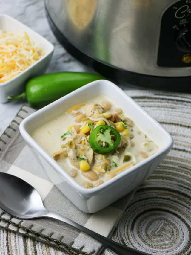 Slow Cooker White Bean and Chicken Enchilada Soup Story