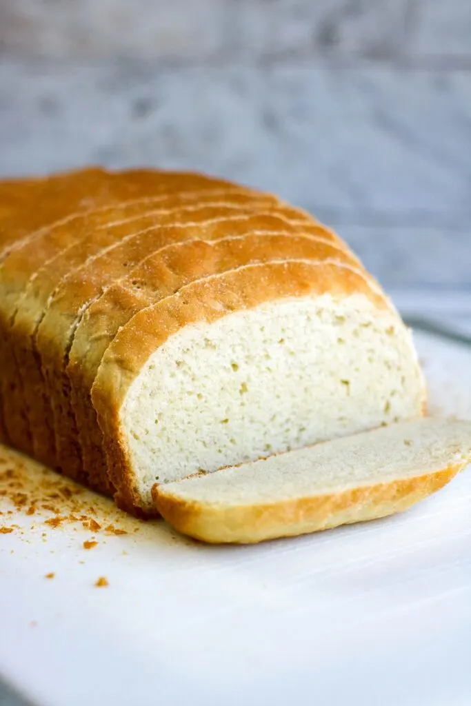 Sliced Bread from bread in a bag recipe vertical shot 