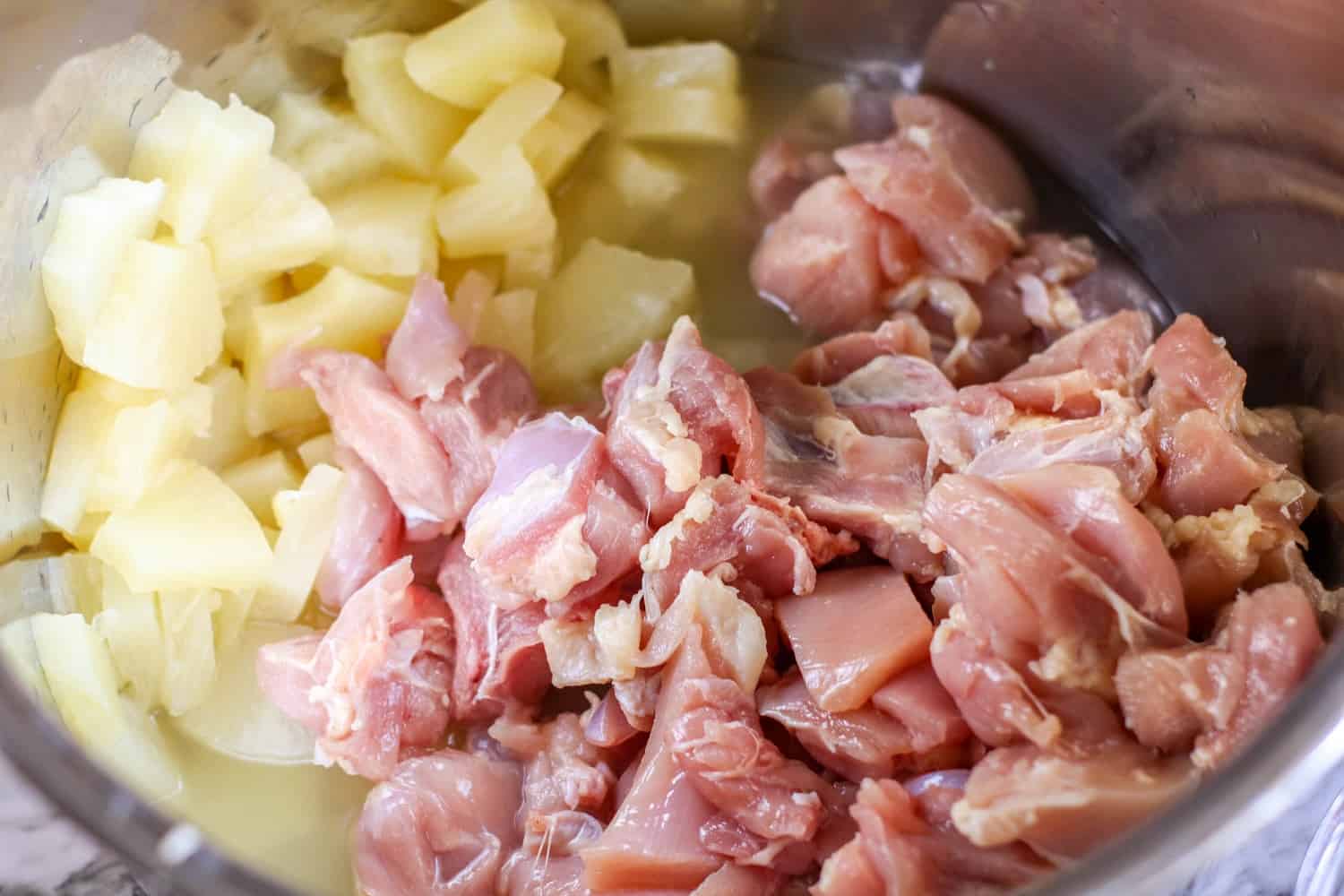 all the ingredients for Instant Pot Hawaiian Chicken