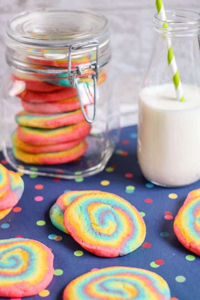 Rainbow Swirl Cookies - Moore or Less Cooking