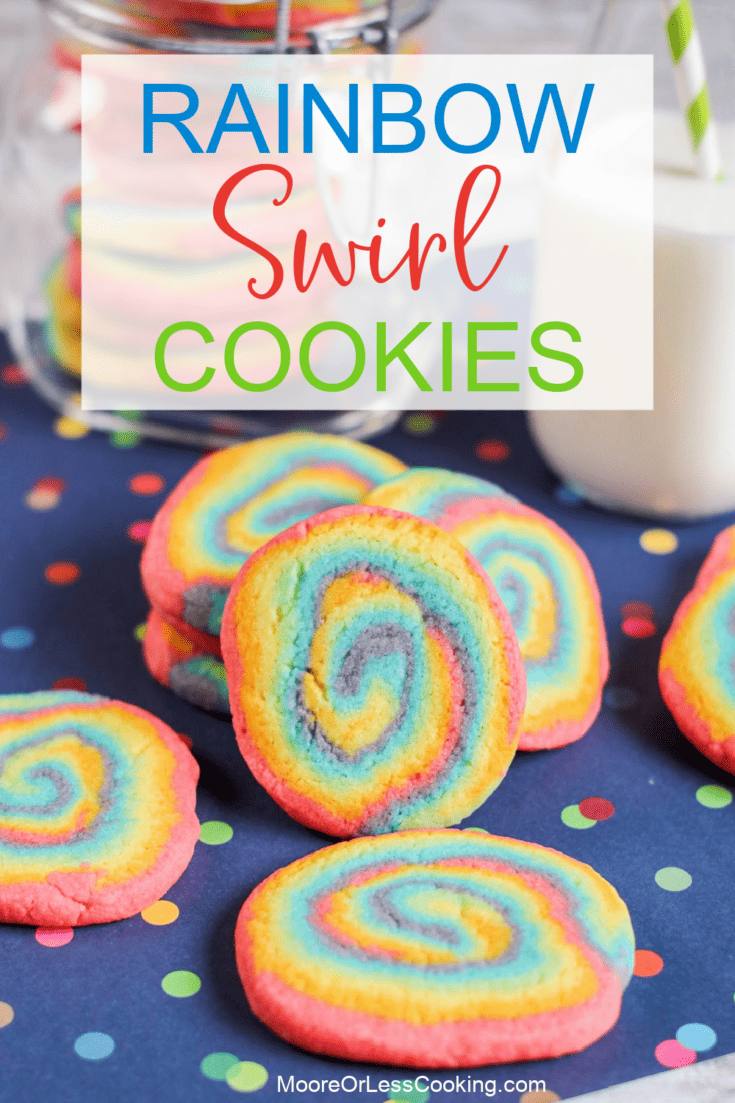 Rainbow Swirl Cookies - Moore or Less Cooking