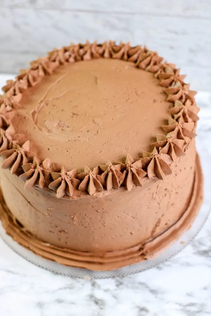 Chocolate cake with Chocolate buttercream frosting