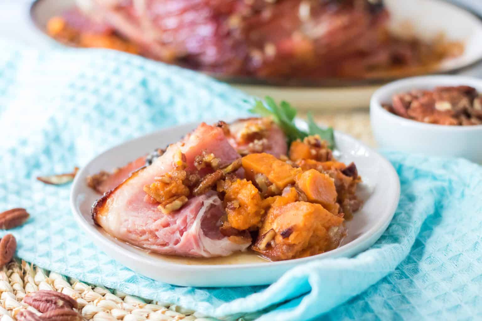 Pecan Praline Glazed Ham Moore or Less Cooking