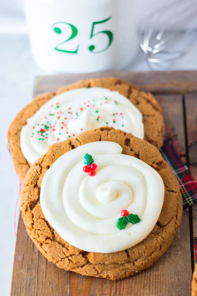 Frosted Gingerbread Cookies Moore or Less Cooking
