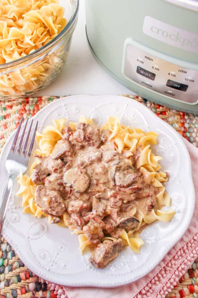 Slow Cooker Beef Stroganoff Moore or Less Cooking