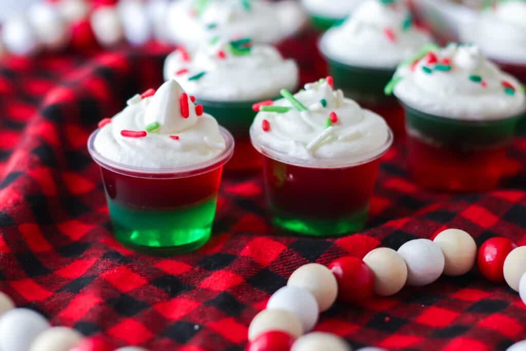 Christmas Jello Shots Moore or Less Cooking